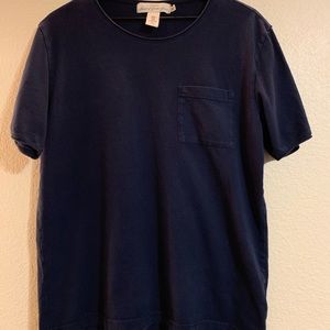 H&M Blue Short Sleeve Scoop Neckline